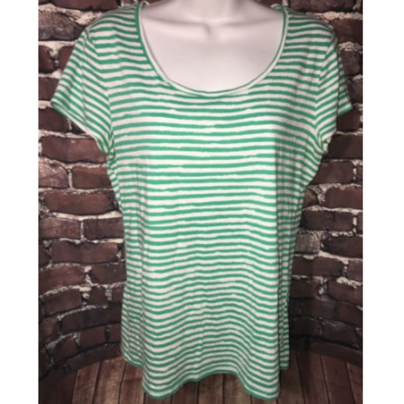 Ann Taylor Tops - Ann Taylor Blouse Size L Short Sleeve Striped Ann Taylor Tops - Ann Taylor Blouse Size L Short Sleeve Striped